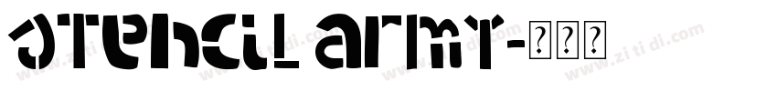 stencil army字体转换
